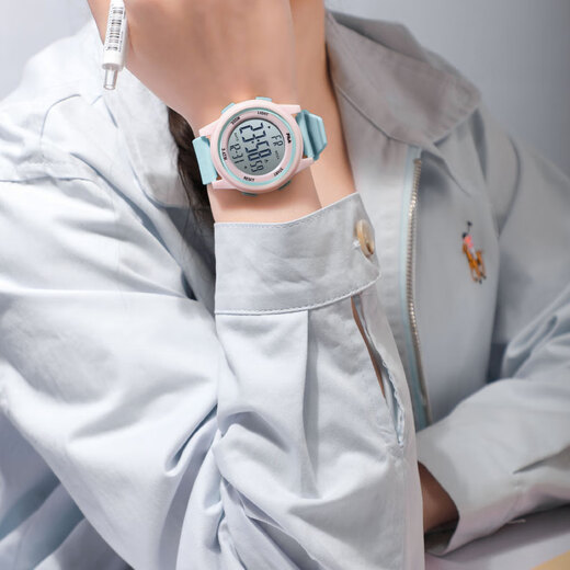 FILA New Year's gift sports watch for primary school girls, junior high school students, waterproof luminous alarm clock electronic watch 6658-001