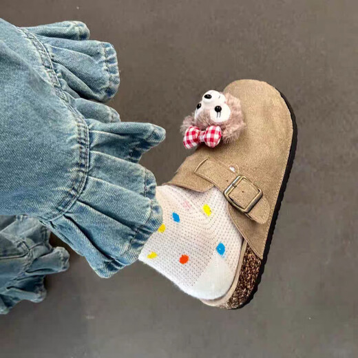 Qisiman Internet Celebrity Linda Bolsa de dibujos animados de dibujos animados para mujeres en primavera y verano Nuevo nicho de nicho liviano Casa suave Birkenstock Zapatos para mujeres Versión mejorada #Birkenstock Light Khaki Mandarin Duck Shirley Mei 38 3937/38 Tamaño