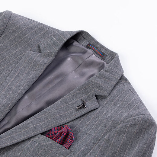 SHANSHAN light luxury brand 2025 new men's suit business formal two-piece striped suit dress gray striped 2XL 180