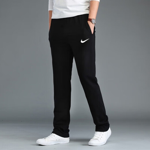 耐克（NIKE）官方裤子男裤2025秋季新款运动裤跑步健身训练宽松透气男士卫裤 DM6627-010/黑色梭织 XL 180（建议140-160斤）