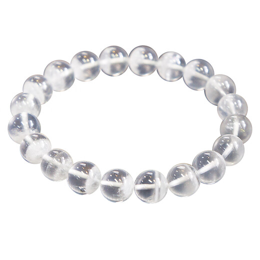 Eternal symbol light luxury brand collection grade natural crystal 7A cream body cornucopia white ghost bracelet women's Valentine's Day gift 8mm white ghost cornucopia