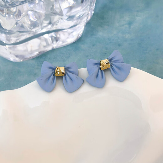 
Buckle Blue Earrings Literary Fresh Haze Blue Flowers Geometric Versatile Earrings Earrings Sweet Jewelry Women 2# 14082C