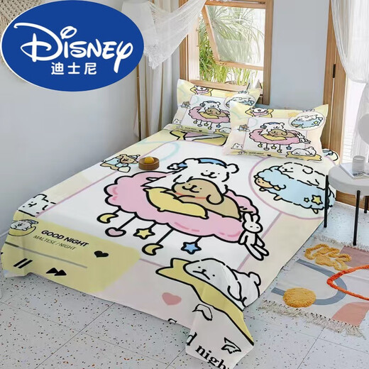 Cartoon de Disney Línea Línea Puppy Room para niños Hojas peludas dormitorio Double Cametilla Estudiante de una sola sábanas individuales BD2694V 1.8 CAMA (240*260 HOJAS)