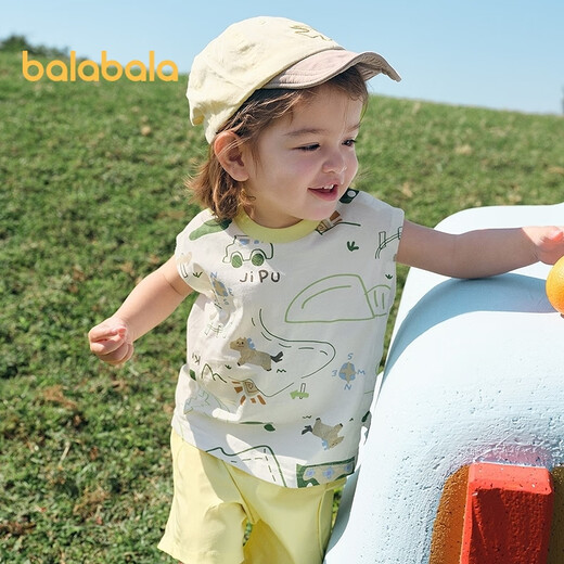 Balabala Baby Vest Baby Top Boy and Girl Summer 2025 Algodón dulce y de moda cómodo y lindo 2092251222201