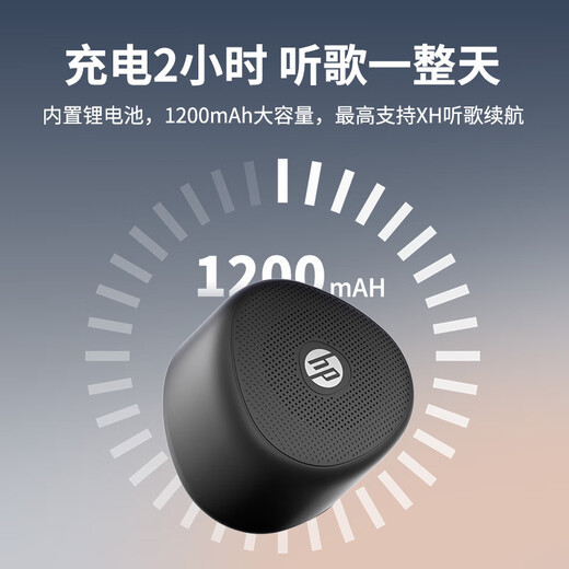 惠普（HP）S09蓝牙音响迷你低音炮家用便携音响立体声高音质音箱户外音乐播放器 白色