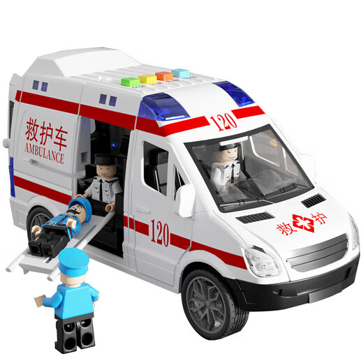 Jingjia Ambulance Toys Surdimensione Children's Simulation 120 Ambulance Toys Cars Boys and Girls Doctors Car Doctors Ambulance Oversized 3 Dolls + Strevel