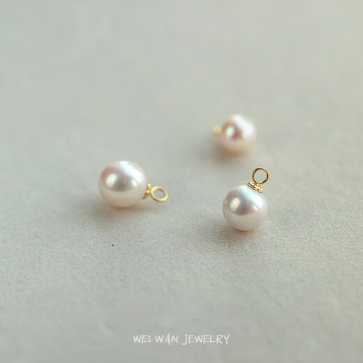 Fat Donglai's same style pearl pendant single cherry blossom/comparable to AKoya natural perfect round 8mm perfect round sky | natural pearl pendant * silver style