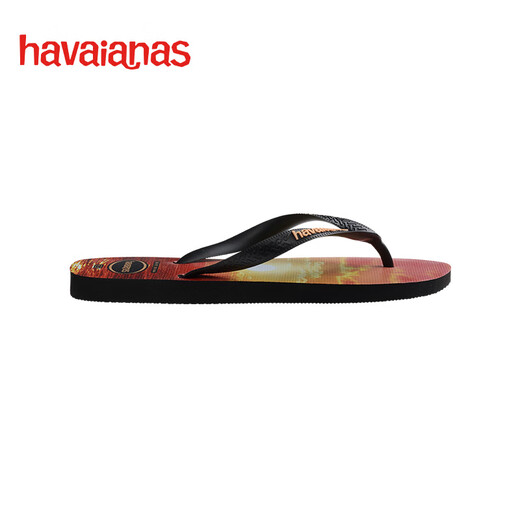 Havaianas Hype III Plage des tongs masculins pour hommes Summer Seaside Outdoor Outdoor Casual Pheppers peut être porté à l'extérieur de 6196-Black / Peach 43-44 Brésilien Code