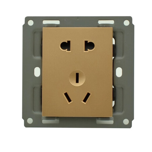 Delixi Switch Socket CD831 Champagner Gold gebürstet Gold 86 Typ versteckte Fünf-Loch