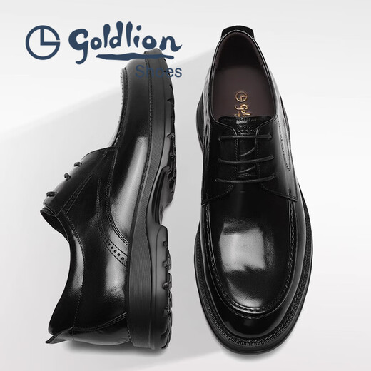 Goldlion Men's Shoes мягкая кожаная мужская бизнес-бизнес формальная кожаная обувь британская круглая