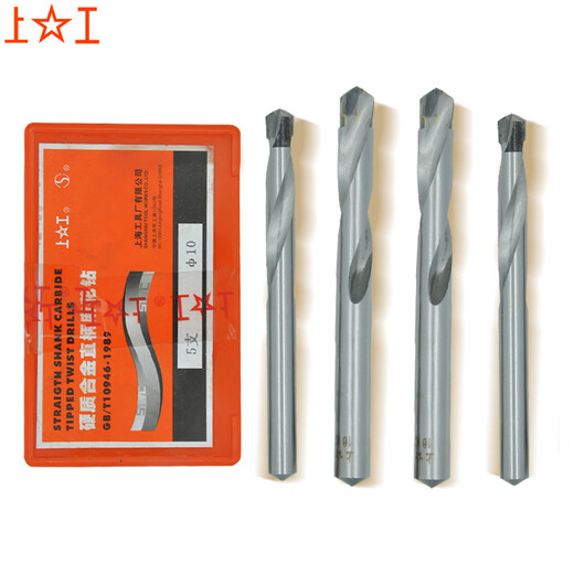 Shanggong 5 pieces of carbide straight handle twist drill bits 6.0mm material K30 inlaid alloy drill bits