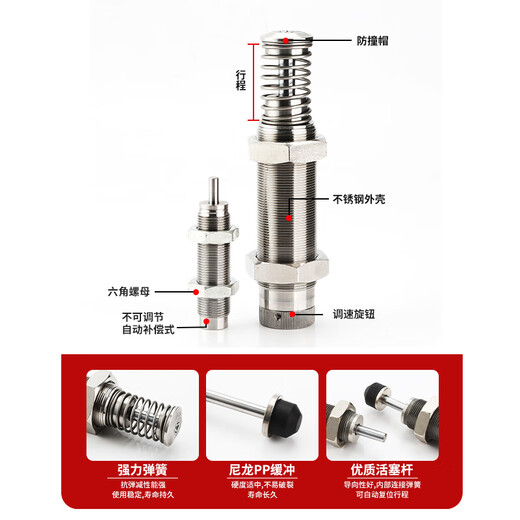 Buffer hidráulico hidráulico hidráulico hidráulico de acero inoxidable de Kaooseen rjrjcydyc080610081412203027 yd12155