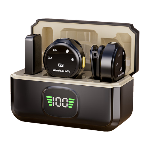 Zhongguo Magnetic Button Wireless Lavalier Microphone Anchor Live Recording Equipment K-Song Radio Microphone One-to-Two Outdoor Douyin Noise-Canceling Microphone Fully Compatible for Mobile Phones, Computers and Notebooks Apple Version One-to-Two with Warehouse丨Top-equipped Radio丨Fully Compatible Noise Reduction High Quality