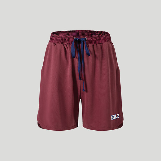 EQLZ Yikuo Basketball Academy knitted elite pants men's basketball shorts five-point pants men campus red 2XL