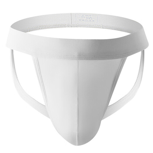 Men's low-waist double thong sexy briefs gay free fat bear plus size thong briefs white M recommended 50-60 kg