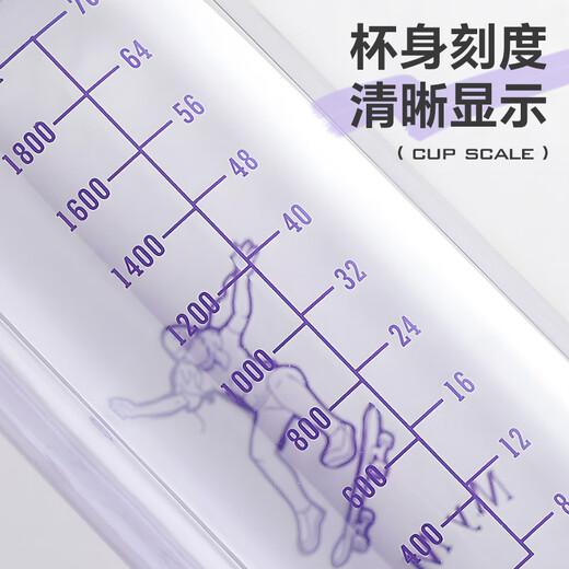 LNGA LANDGRE Germany imported high quality 2000ml large capacity water cup 2025 new style female summer high temperature resistant male student gray medium size - preferred food grade material 1500ml