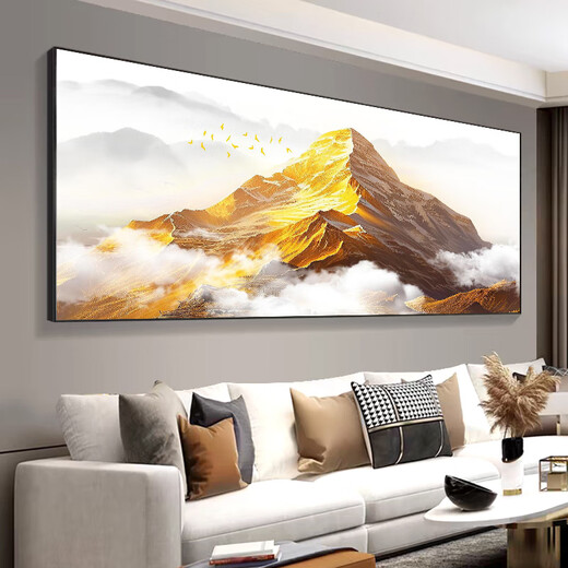 Rizhao Jinshan wasserloses Landschaft hängen malen Wohnzimmer Alpine Dekoration Mal Sofa Hintergrund Wandbetrieb mit Rücken mit Rücken mit Rücken (Hauptfoto) 280*110 cm lang