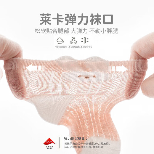 南律春夏季网眼薄款宝宝袜松口无骨婴儿袜子可爱新生儿袜儿童袜0-1-3 9757- 3双 1-3岁 (M)