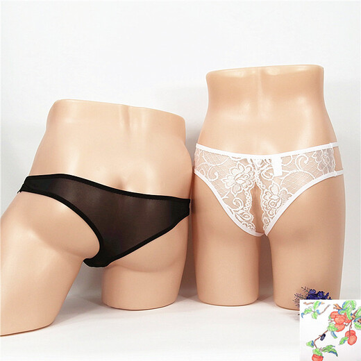 Couple's sexy underwear for women, crotchless thong, tempting, see-through, sexy, large size, hollow men's T, purple + red, one size fits all (waist circumference 2 feet - 2.6 feet)