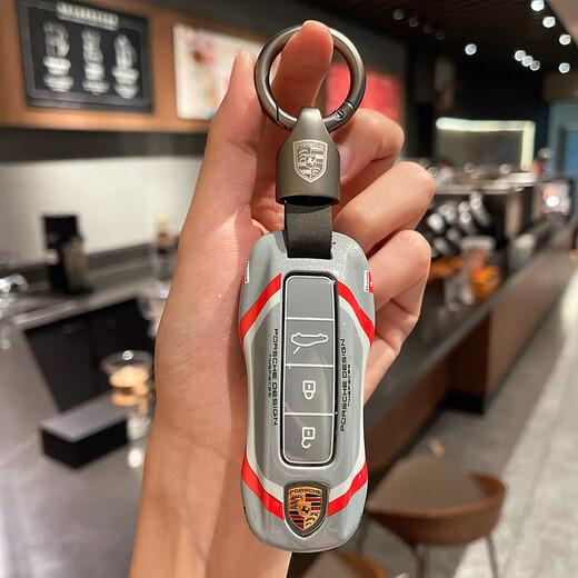 
Chijie Porsche Key Set New Cayenne Paramela 911 Maca Macan Buckle 718 Taycan Car Key Case Pack Porsche A-style track black + shield
