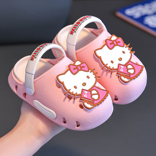 Melody Sanrio Children's Croc Shoes Girls Princess Beach Wading Shoes Baotou Culomi Soft Sole Sandals Melody 19cm Inner Length Approximately 17.5cm