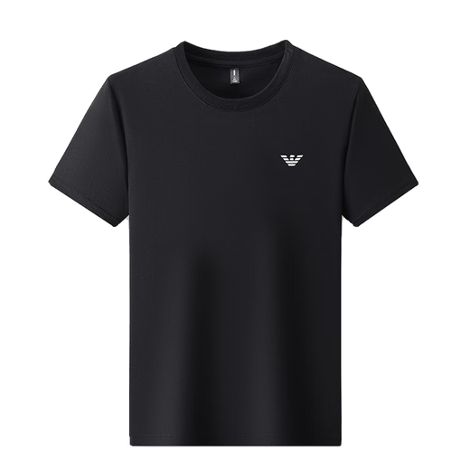 
FALAMONE Armani pure cotton short-sleeved T-shirt for men's summer new round neck half-sleeved cool T-shirt top 1518 Navy XL 175 Recommended 135-150Jin [Jin equals 0.5 kg]