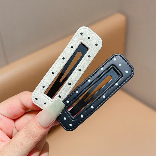 Jiaoxuefei Point Leather Clip BB 3 packages côté haut de gamme Bracles du côté féminin Clips sur le front Clip en ligne BB Chuck Headress