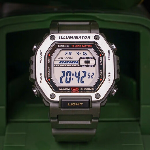 CASIO watch men's retro small square sports electronic student Japanese and Korean New Year gift MWD-110H-3AVDF