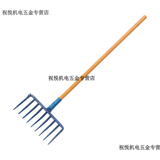 Shantoulin Village Jiuge Rake Ferrocarril Bola de bola de bola de limpieza portátil Herramienta de ferrocarril pesado 7-tone 4840-nueve tono Rake-add 1 metro 2 buen mango