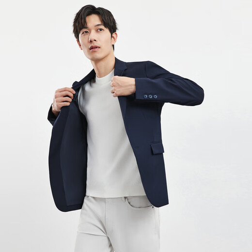 Septwolves костюм мужской повседневный модный универсальный однотонный костюм на рабочем месте однотонный костюм мужская куртка 102 темно-синий XL 175/92A