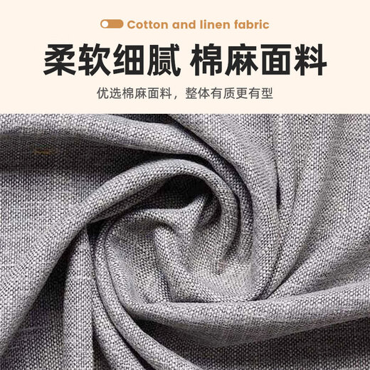 惠寻折叠沙发床一体两用折叠床客厅单人沙发床多功能布艺伸缩床可拆洗 米色-190*80cm