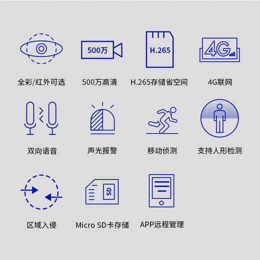 水星（MERCURY）终身免费无限流量4G摄像头500万家用监控器360度无死角带夜视追踪全景室外户外远程