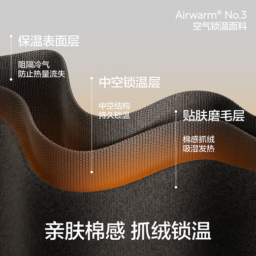 Jiao Nei Repi 3 series thermal underwear for men and women 7A antibacterial cotton sense autumn clothes and long pants set thickened and velvet autumn and winter