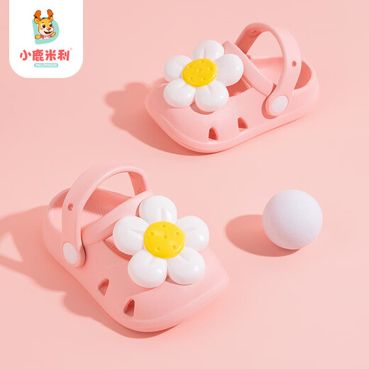 Deer Mili Summer New Children's Slippers Wholesale Cute Cartoon Soft Soor Indoor and Outdoor Baby Sandales Casual Breathable Hole Chaussures rose 16 160 mm