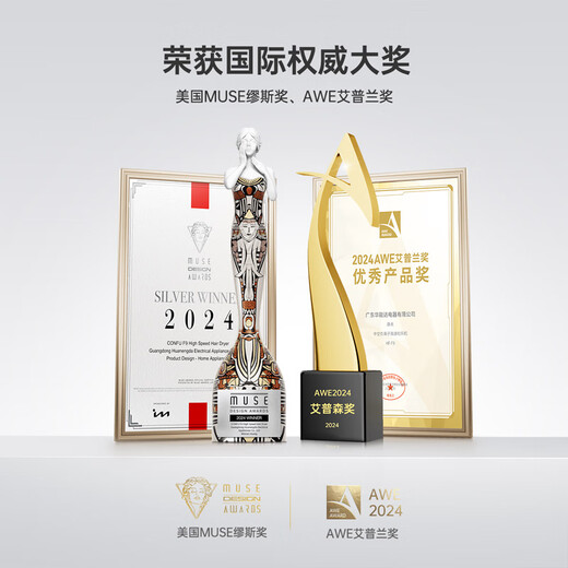 CONFU High Speed Hair Dryer Hollow Leafless Birthday New Year 520 Chinese Valentine's Day Gift for Girlfriend High Power High Wind Plasma Hair Care Hair Dryer KF-F9 110,000 RPM Plasma + Hollow White