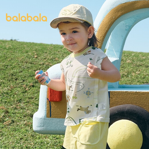 Balabala Baby Vest Baby Top Boy and Girl Summer 2025 Algodón dulce y de moda cómodo y lindo 2092251222201