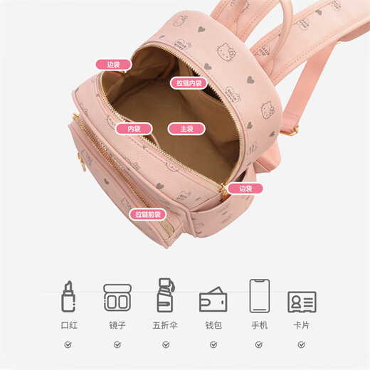 Mescal X hello kitty women's bag milkberry bubble gum backpack gift box Christmas gift for women