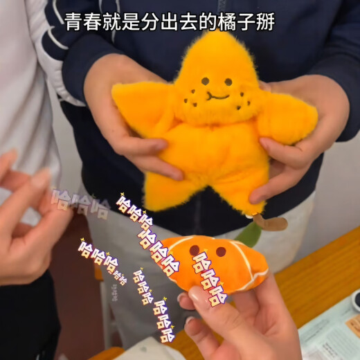 IGNB Schälte Orange Puppe Anhänger abnehmbarer Obst Dekompression Puppe Plüsch Spielzeug Zucker Schlüsselbund Geburtstagsgeschenk schälbar Zucker Orange Anhänger
