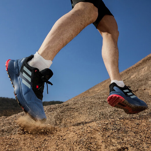 阿迪达斯 （adidas）男鞋2025夏季新款TERREX户外越野运动鞋帮网眼透气休闲鞋登山鞋 IH3880奇迹青灰 44 (270mm)