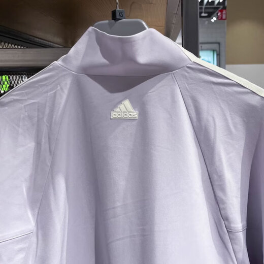 Adidas chaqueta femenina ropa deportiva de verano para collar tope casual de collar de cuello top ji9767 claro púrpura l l