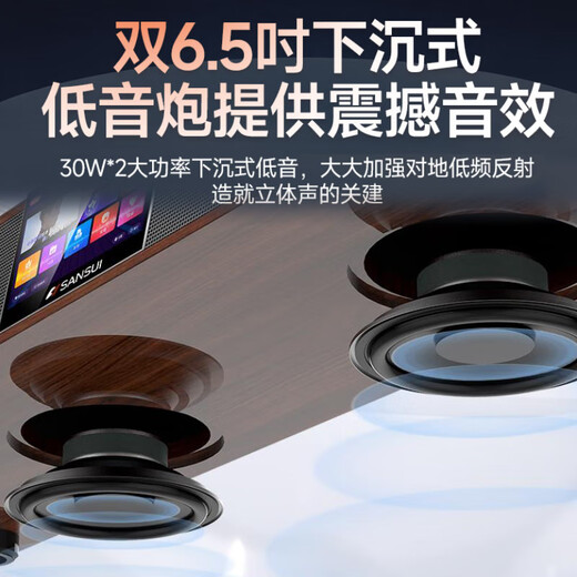 SANSUI DV-91F echo wall TV audio home KTV set son panoramique machine de karaoké intelligente tout-en-un home cinéma karaoké chanson peut être connectée au téléviseur avec microphone