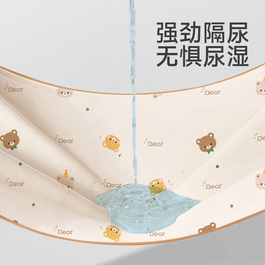 童葵（tongkui）隔尿垫儿童秋冬防水透气可水洗大尺寸宝宝床单尿布月经姨妈床垫 【7A·】米可可熊 -A类婴儿面料 80x120cm
