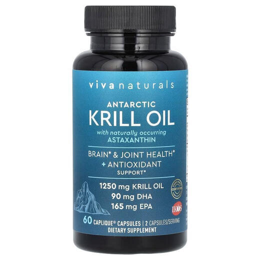 TsumuraViva Naturals Antarctic Krill Oil Contains Astaxanthin 60 Caps Caplique Capsules 60 Units 113 13549