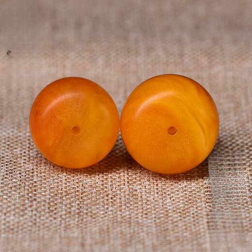 Guanpu Pavilion natural Russian material old beeswax single beads with beads loose beads single bucket beads bracelet diy men's accessories top beads separated beads old beeswax pier 16*12mm single