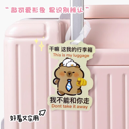 Tarjeta de equipaje Dile Pase PVC PVC Caucho suave Anti-Loss Cartoon Signo creativo Signo Tarjeta de registro de la tarjeta de viaje signo 24003 Xiake KT
