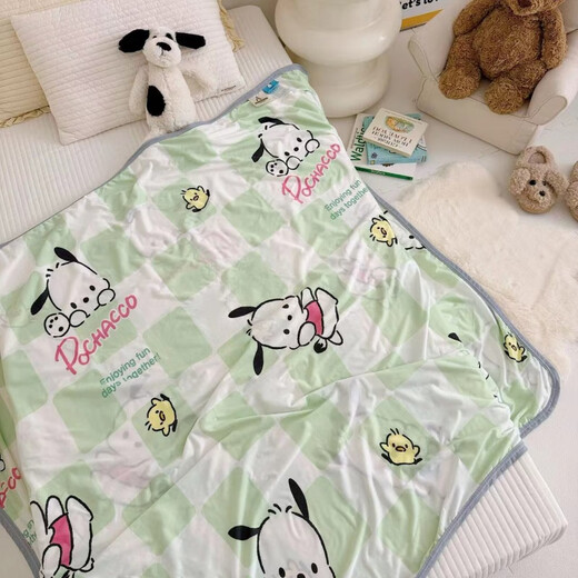 Abay Class A baby summer cool quilt newborn children ice silk blanket baby air conditioning quilt kindergarten cool knitted small quilt Fruit Panda Class A cool summer blanket machine washable 120x150cm 1-7 years old