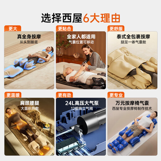 Westinghouse S206Pro+/S206Pro Massage Pad Stretch Pad Full Body Reclining Cushion Chair Bed Folding Massage Chair Home Mini Cervical Lumbar Back Massager Parents Couple Gift S206Pro Leg and Foot 360 Degree Wrapping Massage Omega Foldable and Does Not Take Up Space