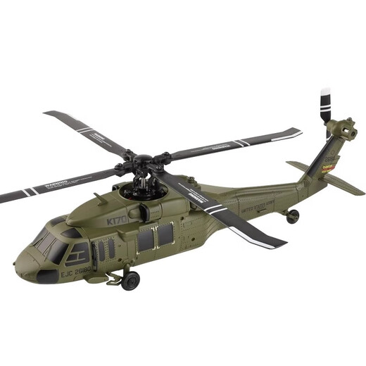 伟力之星 GREAT POWER STAR伟力新品K170黑鹰UH60L遥控直升机四通道4桨仿真无刷定高航模飞机 K170黑鹰直升机【全套到手飞】 标配-单电