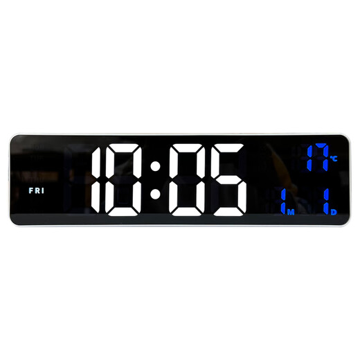 Hanse LED Electronic Clock Desktop Multi-Función Contador de alarma digital Roba de la pared Sound Control de sonido HA6625 White