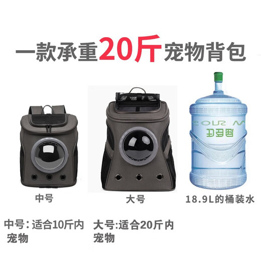 Japanese imported dog backpack, pet outing portable bag, dog backpack, book bag, Corgi Shiba Inu Maine Coon cat bag, large canvas khaki ---- gold accessories, standard four-piece set + clover